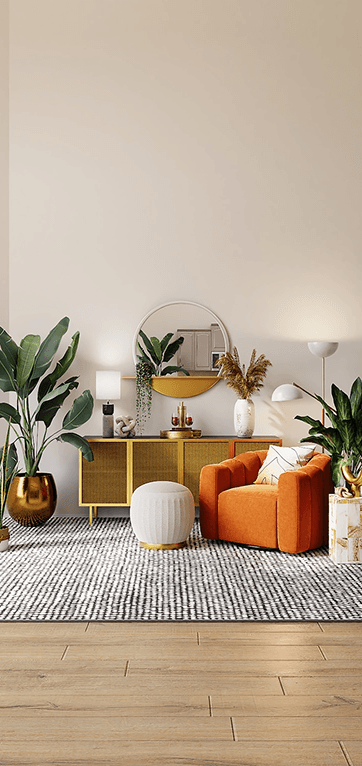 Comfortable living room seating area